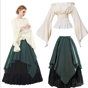 Renaissance Costume Ren Faire Skirt and Top